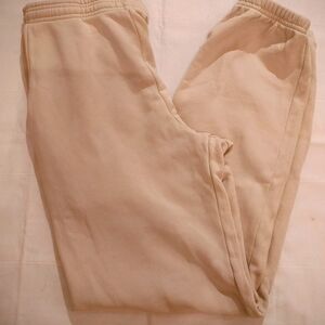 Los Angeles Apparel Men's Cream Cotton SweatpantsUS Men S /Women M